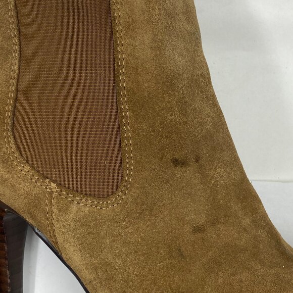 Jessica Simpson Tan Suede Heel Ankle Booties size 7.5 - Picture 4 of 8